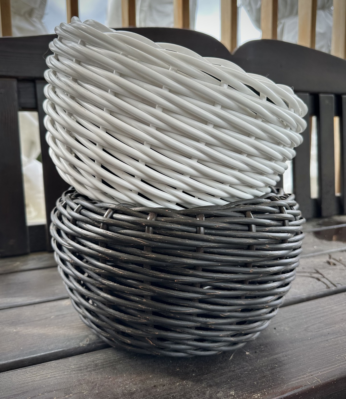 ✿Кашпо плетеное (искусственный ротанг) 5л